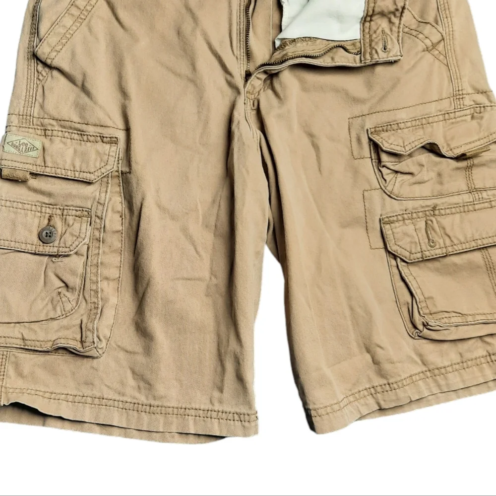 Lee Dungarees Cotton Khaki Cargo Shorts SZ 30
